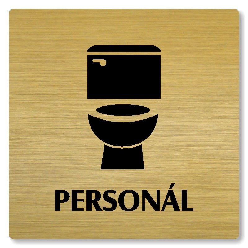 WC personál, 148x148mm, zlatá, Nevada